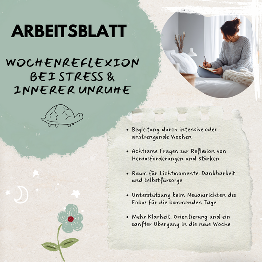 Arbeitsblatt Meine Wochenreflexion