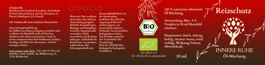 Reizschutz – Ätherische Ölmischung – Harmonischer Duft, 100% naturrein | 10 ml | Innere Ruhe
