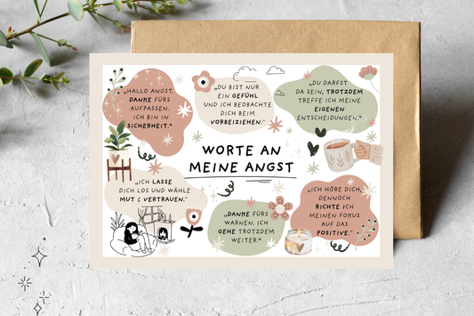 3 Karten Liebevolle Begleiter bei Angst