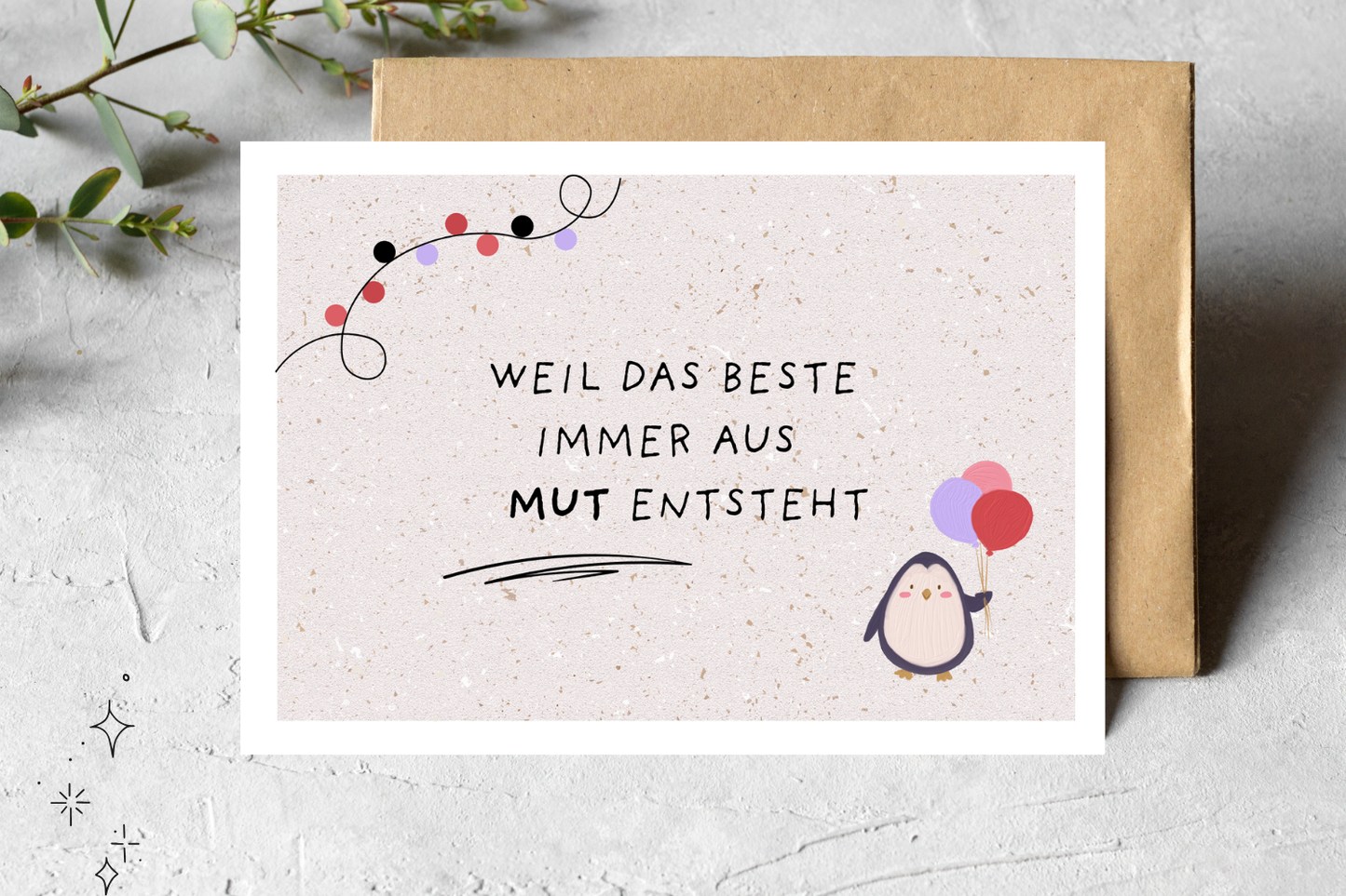 Karte Wenn Mut entsteht
