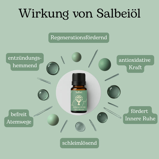 Ätherisches Salbeiöl – Bio-Qualität, 100% naturrein | 10 ml | Innere Ruhe