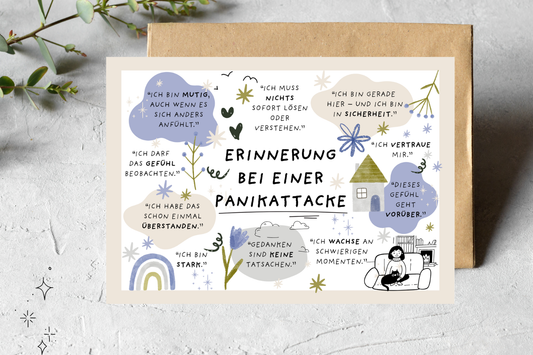 Karte Erinnerung bei einer Panikattacke