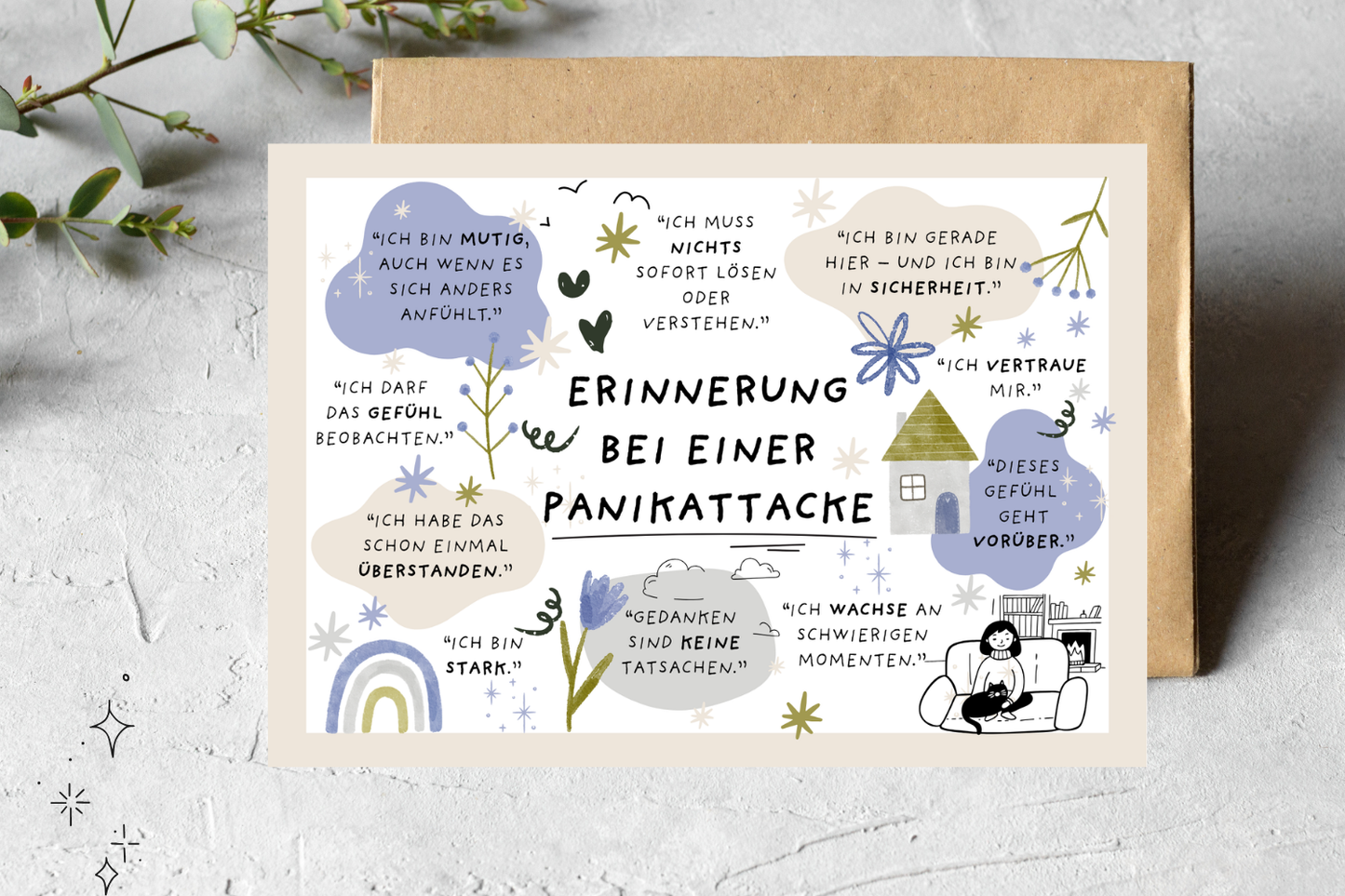 3 Karten Liebevolle Begleiter bei Angst