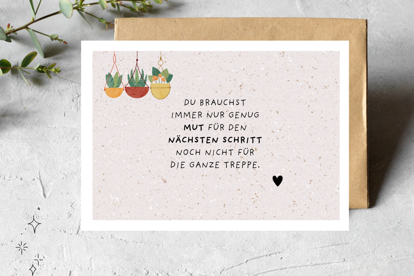 Karte Mut für den nächsten Schritt